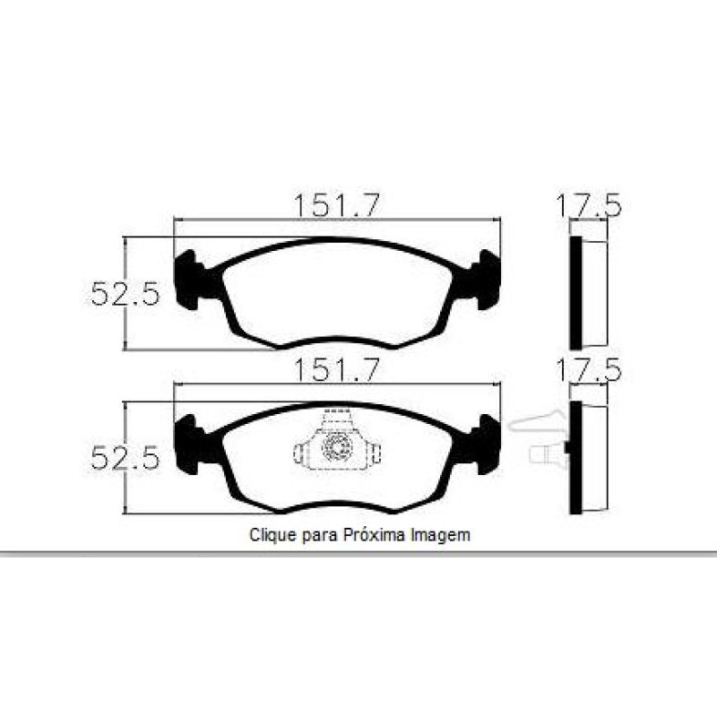Pastilha Freio Convencional Dianteira - Sistema Teves