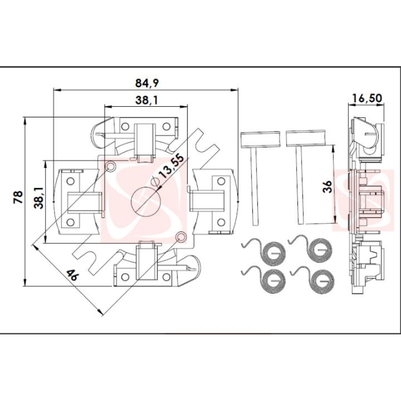 Porta Escova Arranque