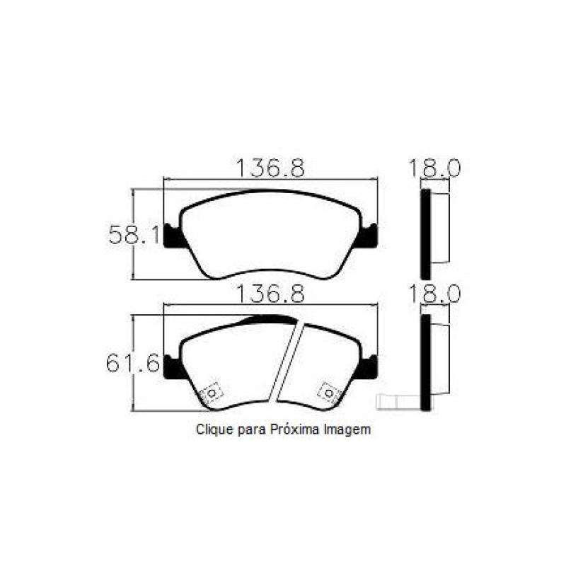 Pastilha Freio Convencional Dianteira Sistema Bosch
