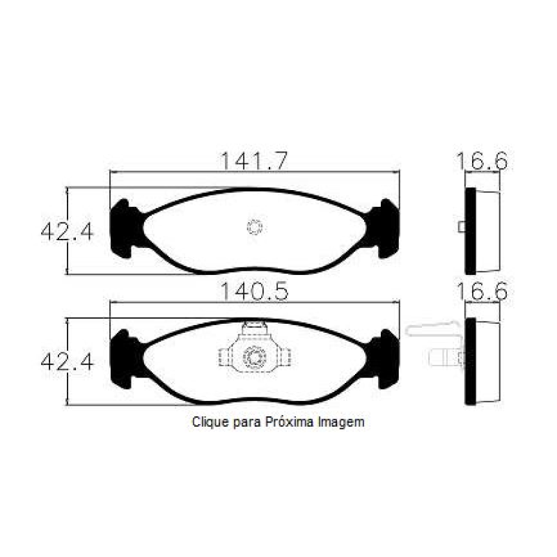 Pastilha Freio Convencional Dianteira  Sistema Teves
