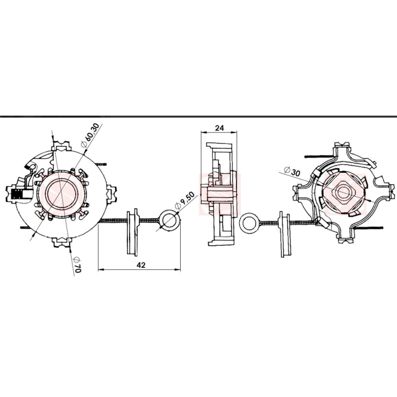 Porta Escova Arranque