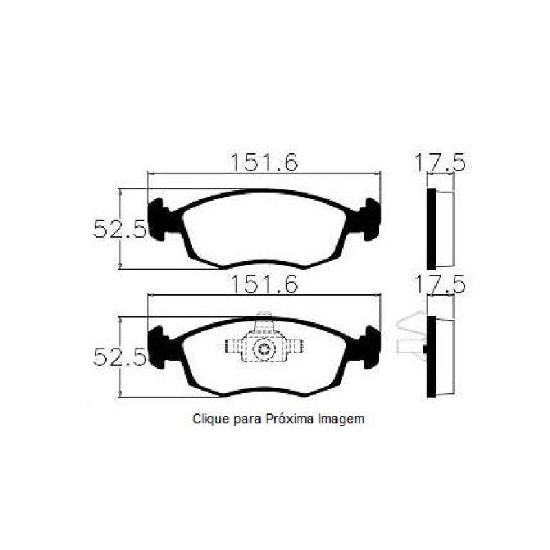 Pastilha Freio Convencional Dianteira - Sistema Teves