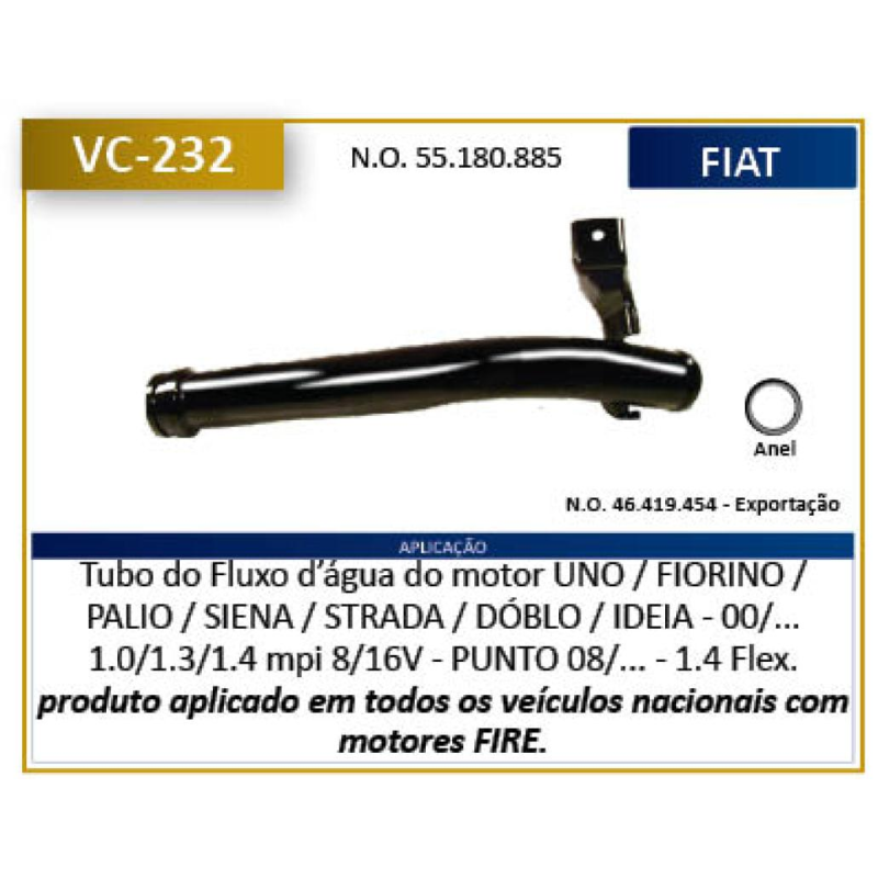 Cano Dagua Fiat Palio/uno Fire Valclei