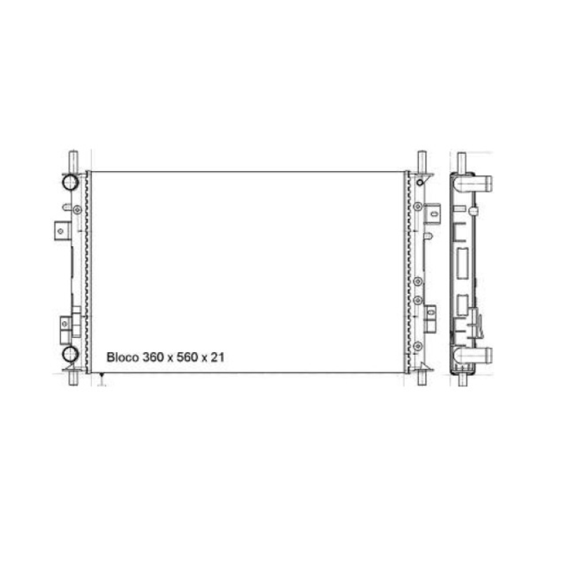 Radiador Agua C/ Ar Ou S/ Ar