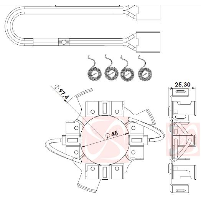 Porta Escova Arranque