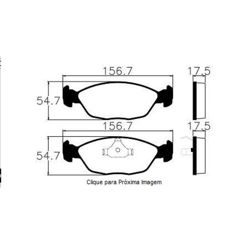 Pastilha Freio Convencional Dianteira - Sistema Teves