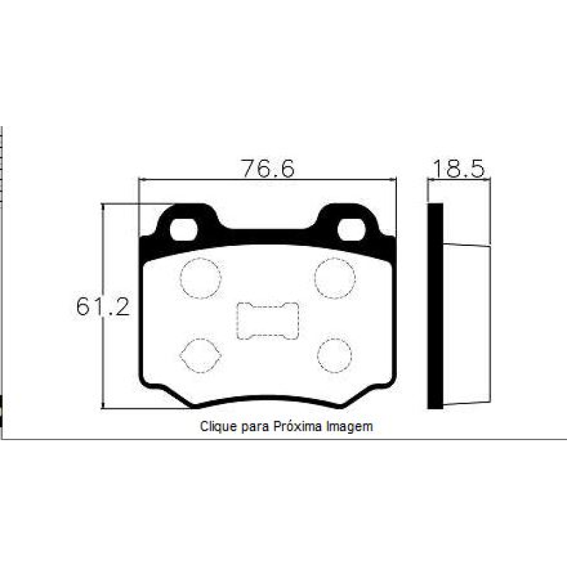 Pastilha Freio Convencional Dianteira - Sistema Teves -