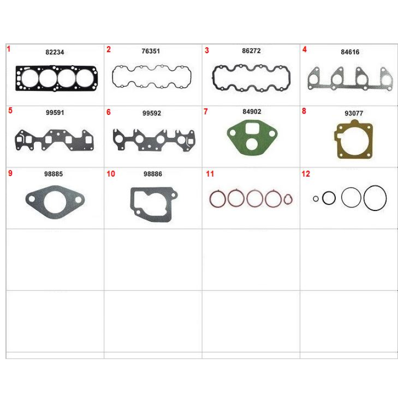 Jogo Junta Motor Superior Sem Retentor Fibra Coletor Plastico