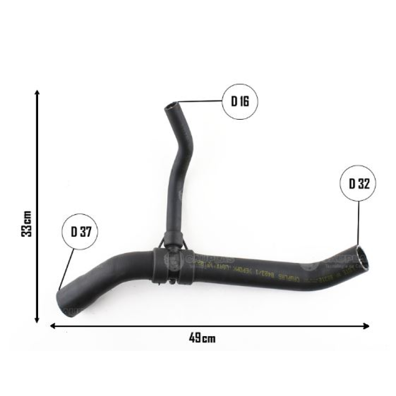 Mangueira  Inferior Radiador De Agua
