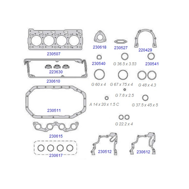 Jogo Junta Motor Fibra Com Retentor Sem Flange