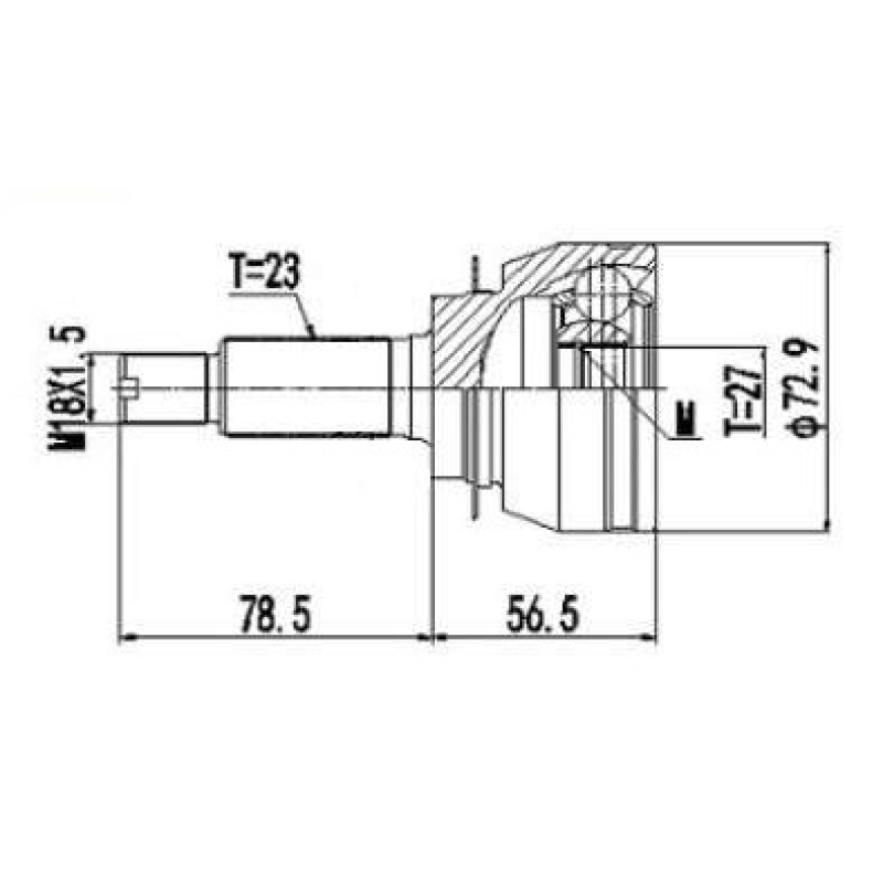 Junta Homocinetica Fixa Lado Roda Int27/ext23