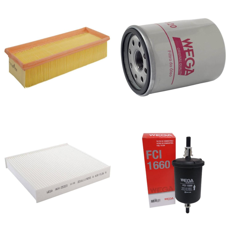 Kit Filtro Fiat Palio Uno Grand Siena Strada Fiorino 1.0 1.4 8v Evo 2013/2024