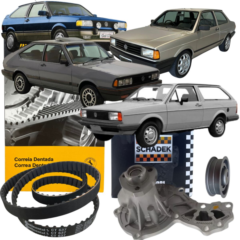 KIT CORREIA DENTADA TENSOR BOMBA DAGUA VW PARATI/SAVEIRO AP