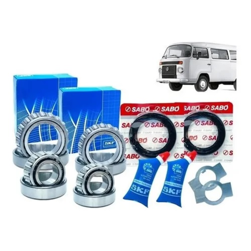 2 KITS ROLAMENTOS RODA DIANTEIRA KOMBI 1982 A 2013 SKF