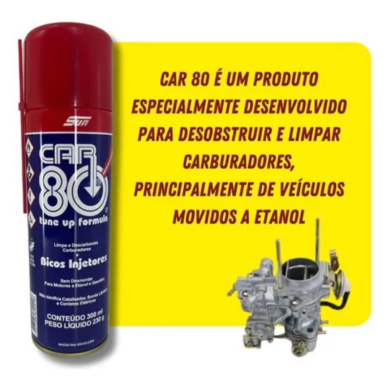6 DESCARBONIZANTES CAR 80 LIMPA BICO E CARBURADORES ORIGINAL
