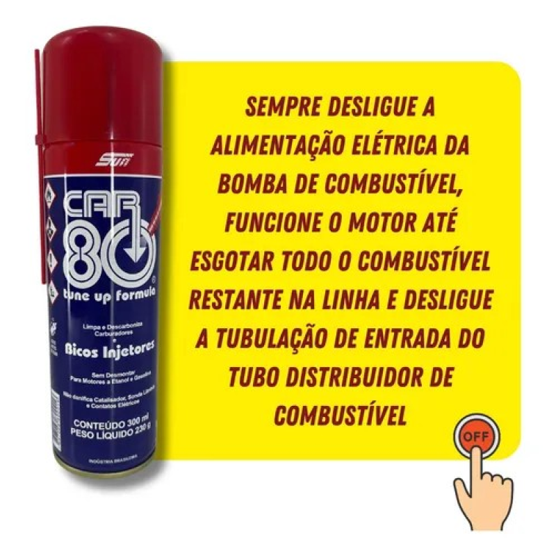 6 DESCARBONIZANTES CAR 80 LIMPA BICO E CARBURADORES ORIGINAL