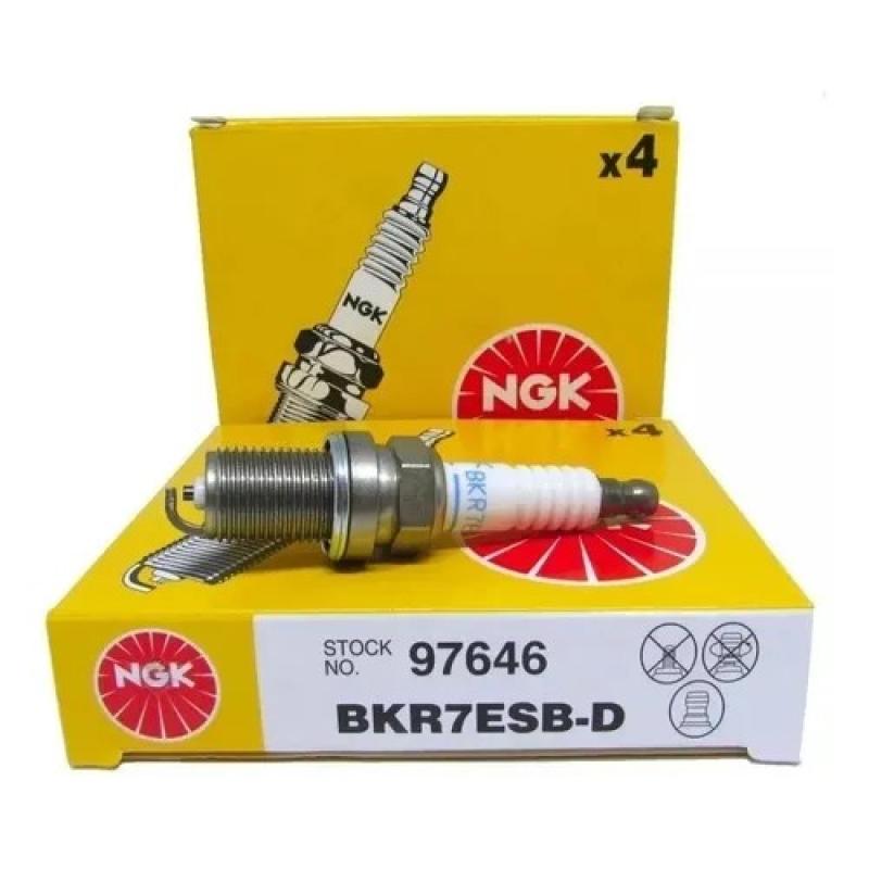 JOGO VELA IGNIçãO NGK GOL G4 1.0 8V FLEX APóS 2005 BKR7ESB