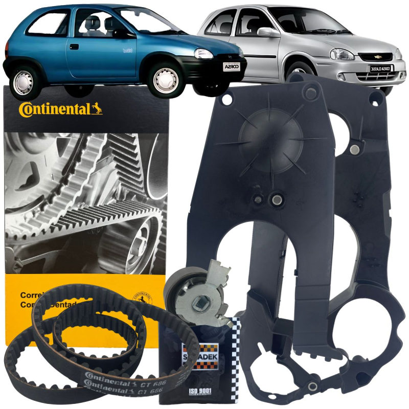 KIT CORREIA DENTADA TENSOR CAPA PROTECAO CORSA WIND 1.0 1.4