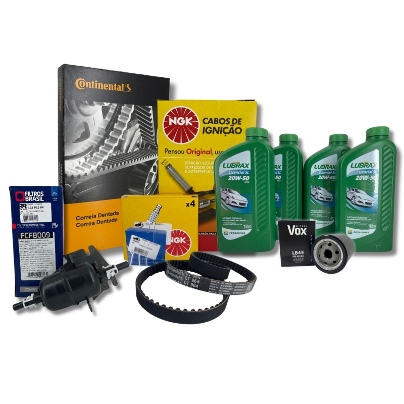KIT REVISAO FIAT PALIO 1.0 MPFI MAIS OLEO FILTROS E CORREIAS E CABO E VELA