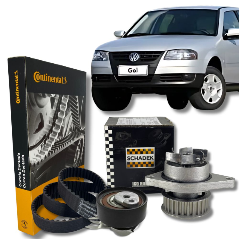 KIT CORREIA DENTADA TENSOR BOMBA AGUA GOL G4 1.0 8V