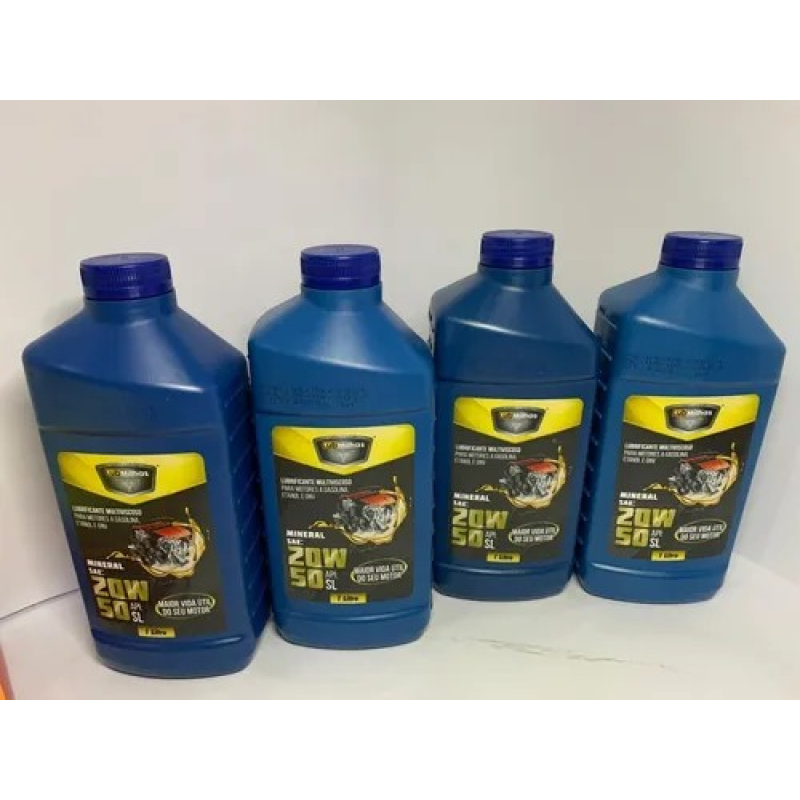 KIT 4L óLEO LUBRIFICANTE MINERAL LUBMILHAS 20W50 MLB2148642468