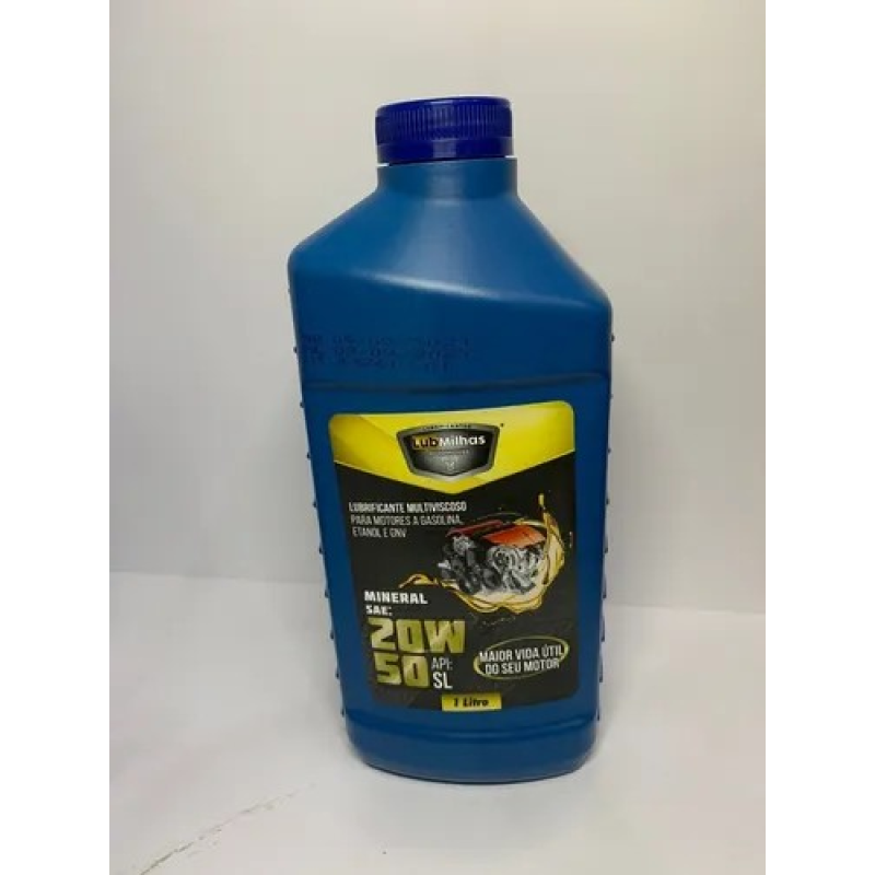 KIT 4L óLEO LUBRIFICANTE MINERAL LUBMILHAS 20W50 MLB2148642468