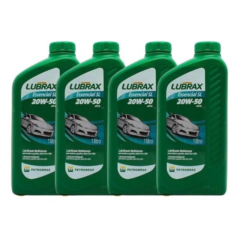 KIT 4L óLEO LUBRIFICANTE MINERAL LUBRAX ESSENCIAL SL 20W50 - OLIST - PRDVV4EVG4E8PQ47