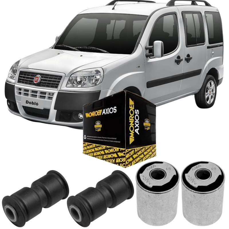 4 BUCHAS FEIXE MOLAS TRASEIRO DOBLO 2002 A 2019 AXIOS