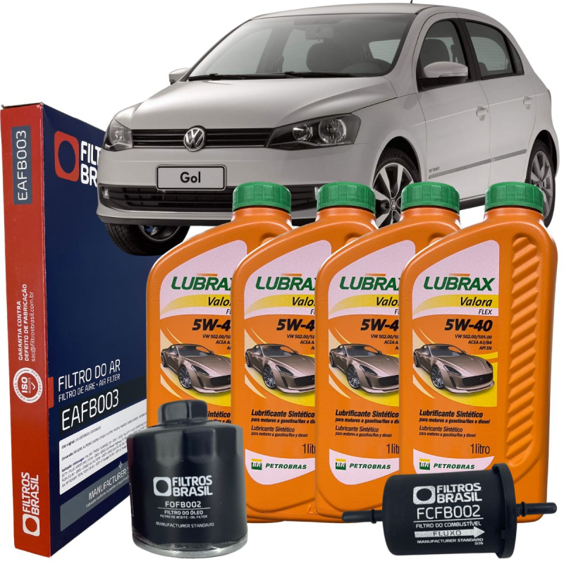 KIT REVISAO 5W40 GOL G6 1.0 2012 2013 2014 2015