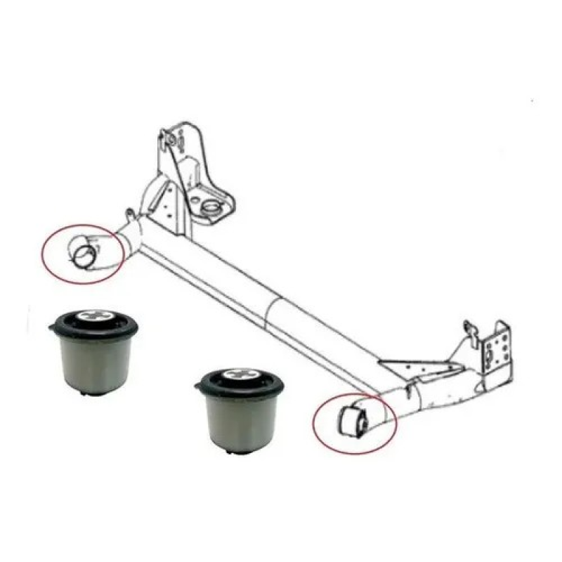 PAR BUCHA EIXO TRASEIRO FIESTA ECOSPORT 2003 2004 2005 2006