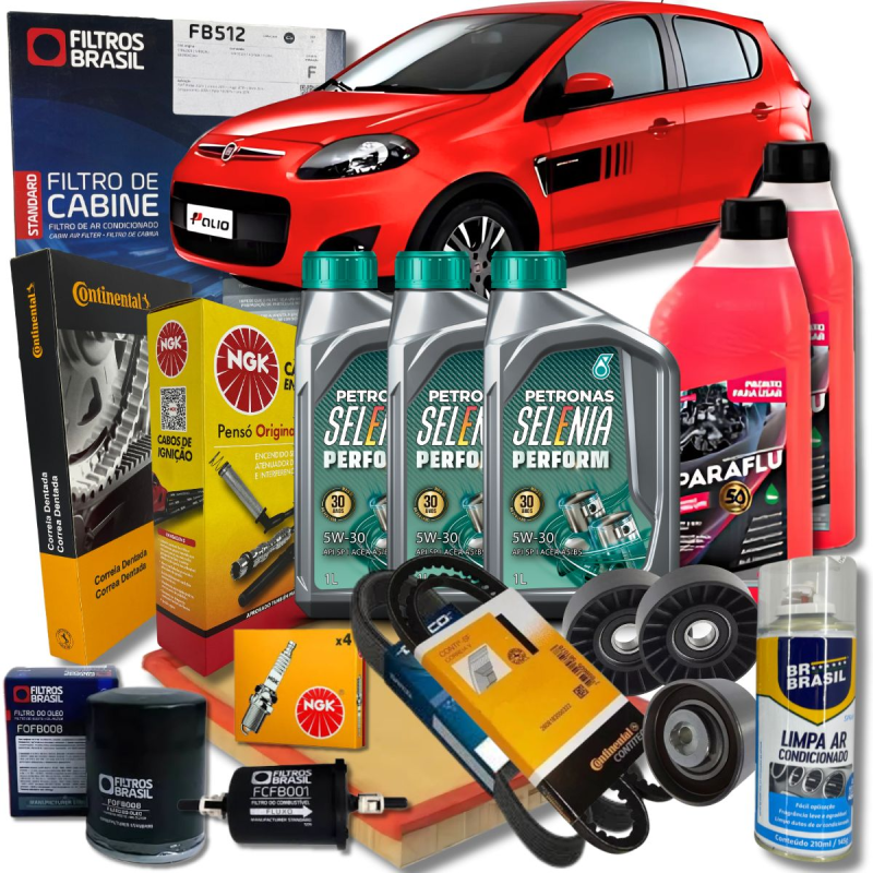 KIT REVISAO FIAT NOVO PALIO 1.0 ATTRACTIVE 5W30 COM CORREIAS