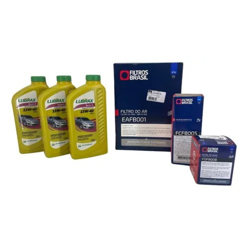 KIT FILTROS TROCA DE OLEO FIAT UNO FIORINO FIRE LUBRAX 15W40