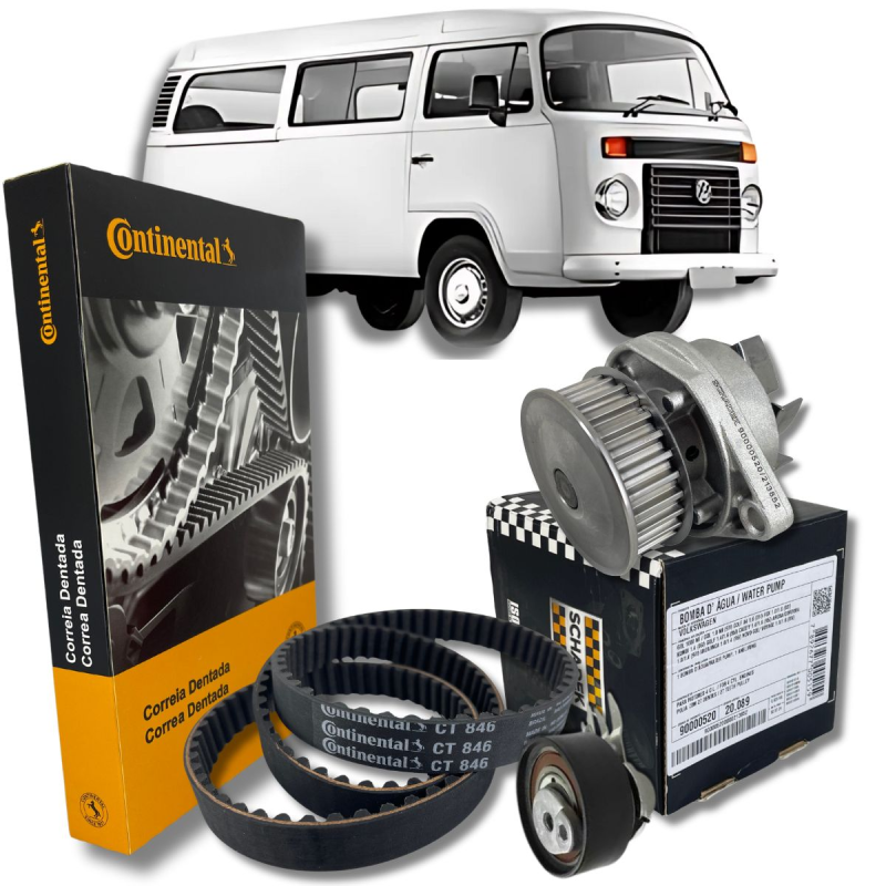 KIT BOMBA DAGUA CORREIA DENTADA E TENSOR KOMBI 1.4 FLEX