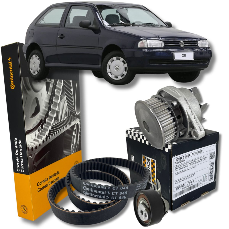KIT BOMBA DAGUA CORREIA DENTADA E TENSOR GOL AT 1.0 8V ORIG