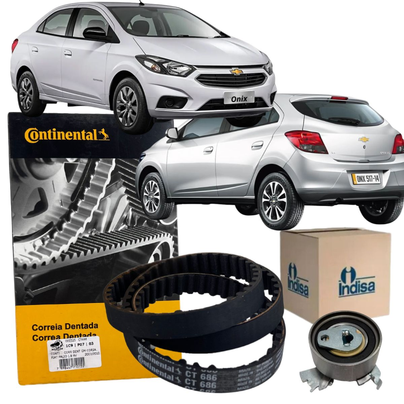 KIT TENSOR E CORREIA DENTADA CHEVROLET CELTA 1.0 8V 2007/16