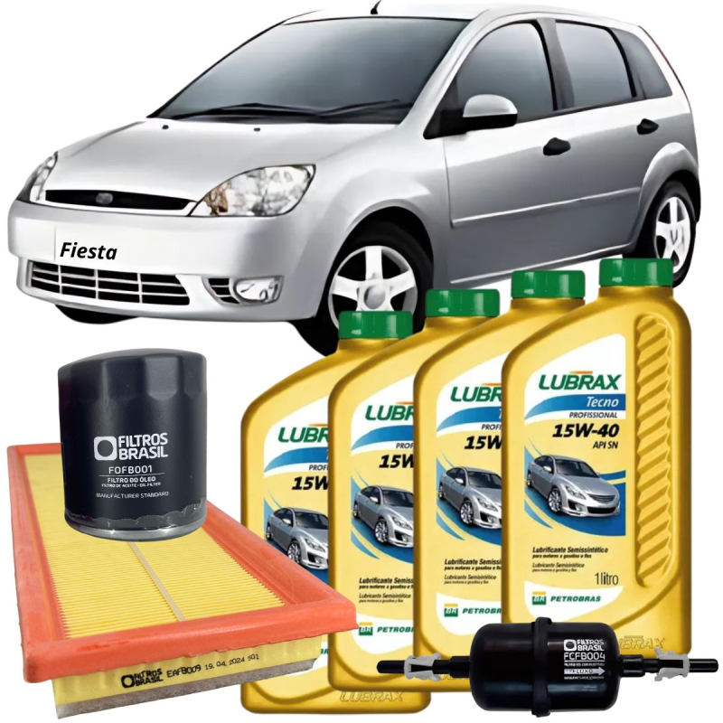 KIT REVISãO FORD FIESTA 1.0 02/ LUBRAX O MELHOR OLEO