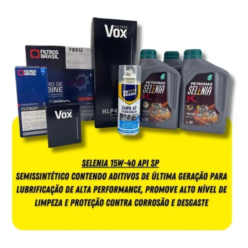 KIT TROCA DE OLEO FIAT NOVO UNO 1.4 EVO SELENIA 15W40