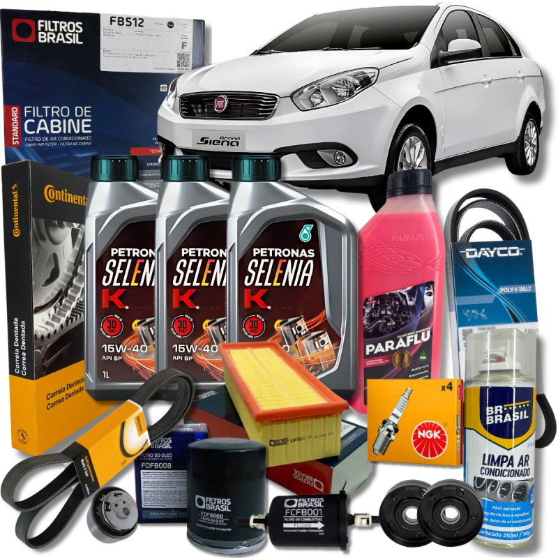 KIT REVISAO FIAT GRAND SIENA 1.4 SELENIA 15W40 MLB-2025568613