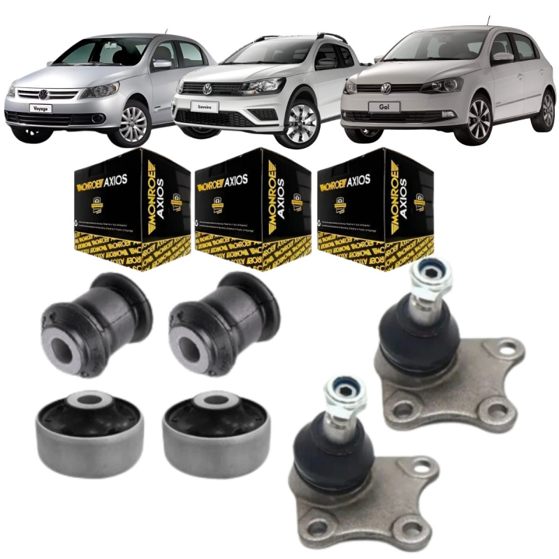 KIT BUCHAS BALANçA PIVôS GOL SAVEIRO VOYAGE G5 G6 AXIOS TRW