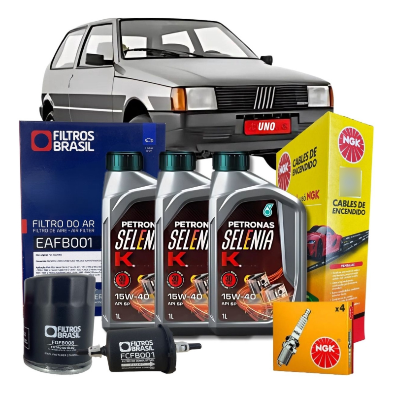 KIT REVISAO FIAT UNO MILLE FIRE 5W30 SINTETICO