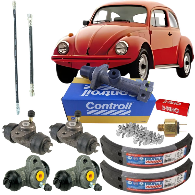 CILINDRO MESTRE BURRINHO LONA INTERRUPTOR FUSCA 4 FUROS C2007