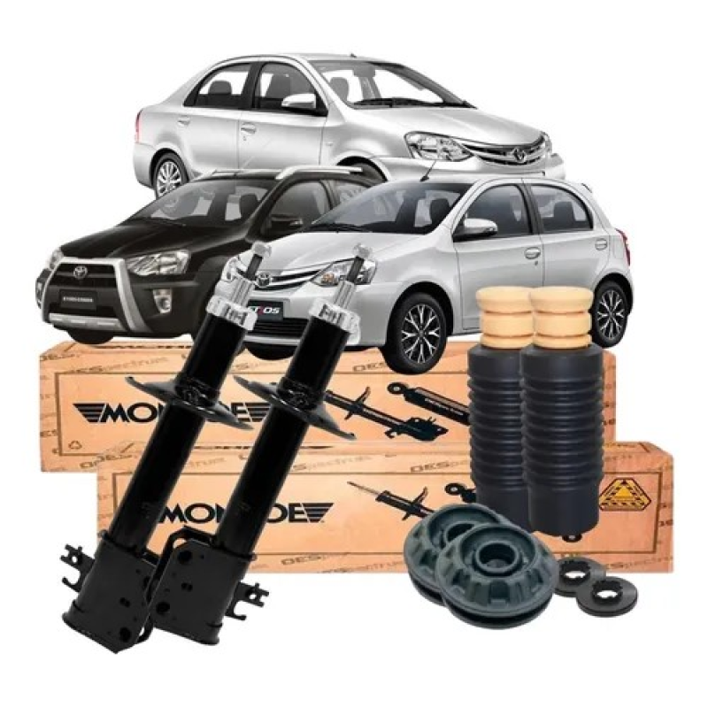 AMORTECEDOR DIANTEIRO ORIGINAL MONROE + KIT´S ETIO ETIOS ETIOOS E SEDAN