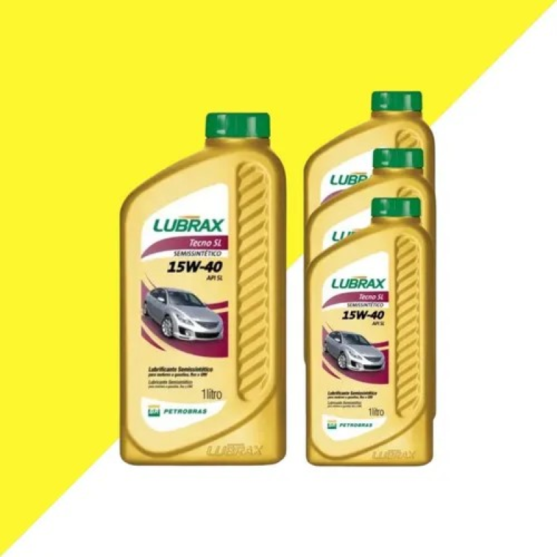 óLEO DE MOTOR LUBRAX SEMISSINTéTICO 15W-40 P/CARROS GASOLINA, ETANOL, FLEX E GNV KIT DE 4 UNIDADES X 1L = 4L