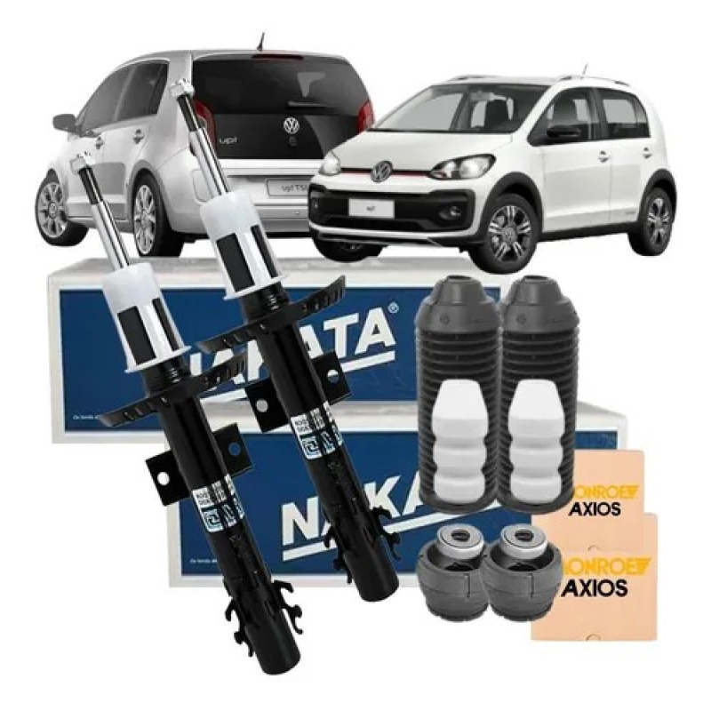AMORTECEDOR DIANTEIRO + KIT AXIOS VW CROSS UP 2016 2017 2018
