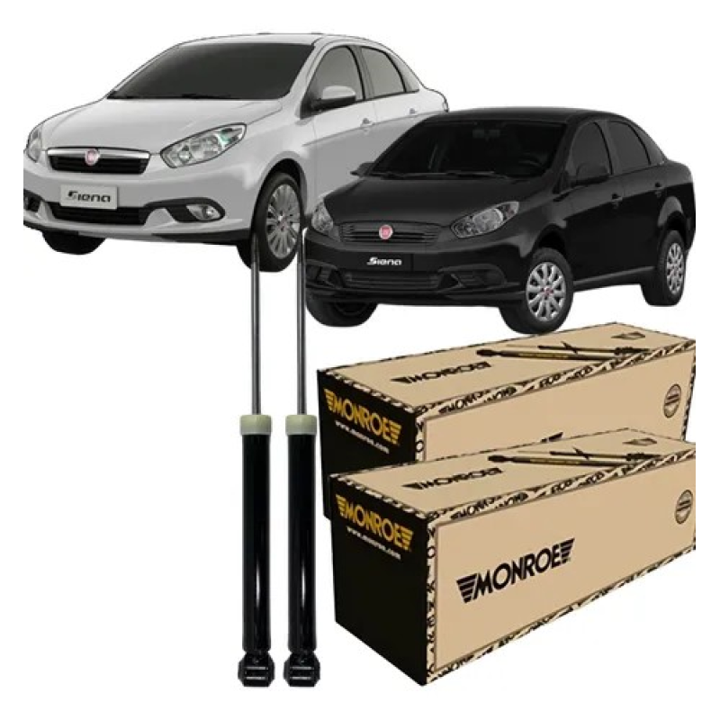 PAR AMORTECEDOR TRASEIRO MONROE FIAT GRAND SIENA 1.4 2013