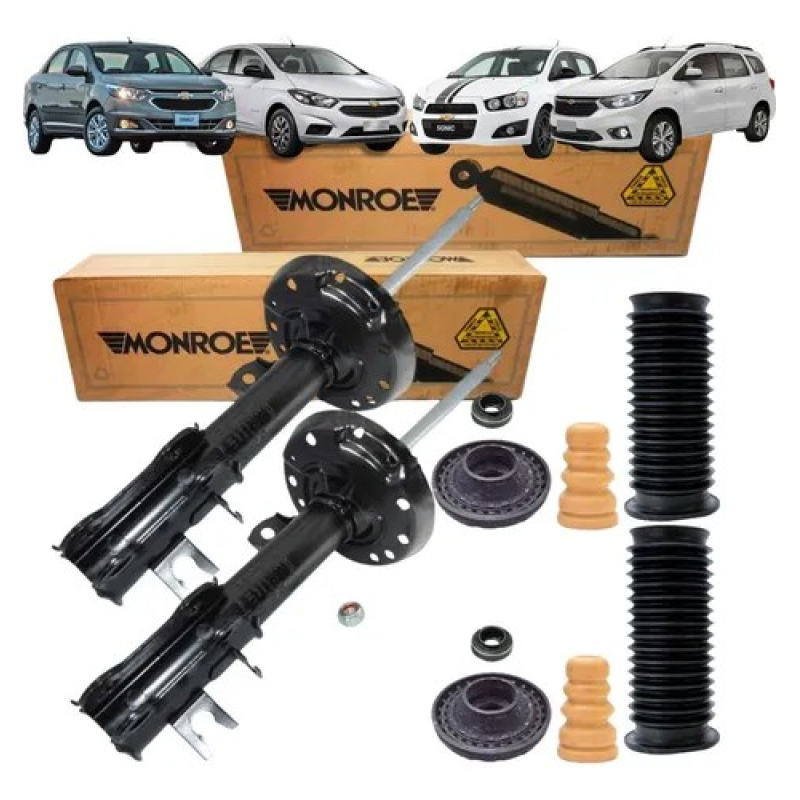 AMORTECEDOR DIANTEIRO MONROE + KIT ONIX COBALT NEW PRISMA