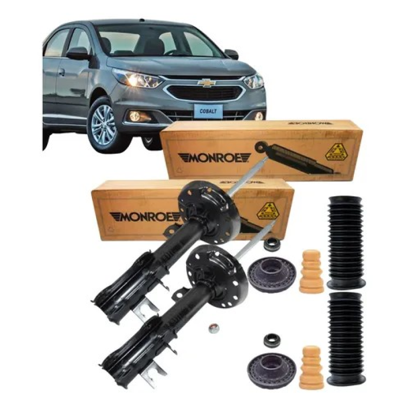 AMORTECEDOR DIANTEIRO MONROE + KIT ONIX COBALT NEW PRISMA