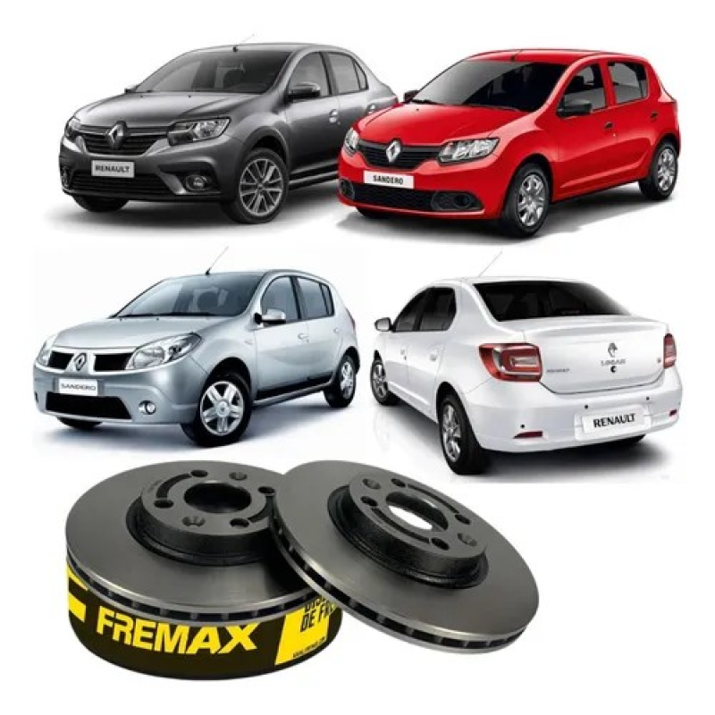 PAR DISCO DE FREIO DIANTEIRO SANDERO LOGAN ORIGINAL FREMAX
