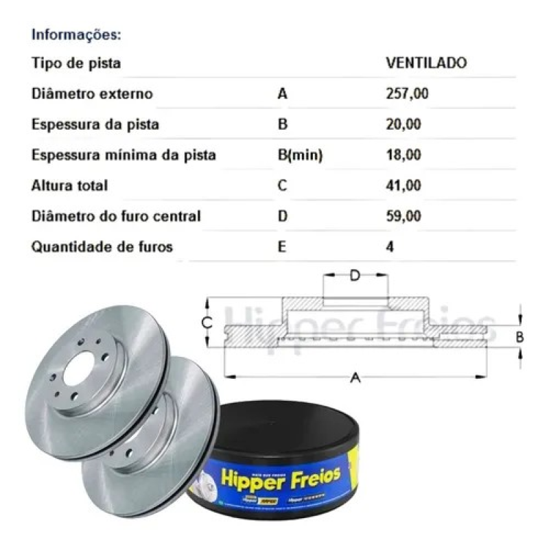 KIT DISCO E PASTILHA DIANTEIRA STRADA 1.4 1.6 1.8 2009 A 2012
