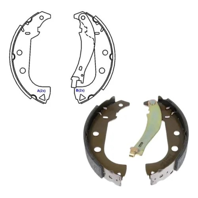 KIT TAMBOR E SAPATA DE FREIO TRASEIRO STRADA ATé 2012